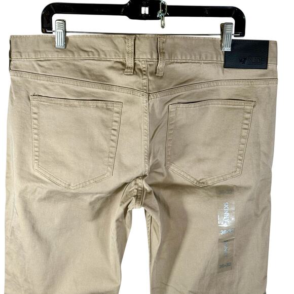 RUDE Hot Topic NWT Men's 36x32 Skinny Fit Khaki Chino Pants Stretch Preppy Teen - Picture 9 of 11